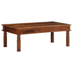 Tavolino da Salotto 110x60x40 cm in Legno Massello di Acacia