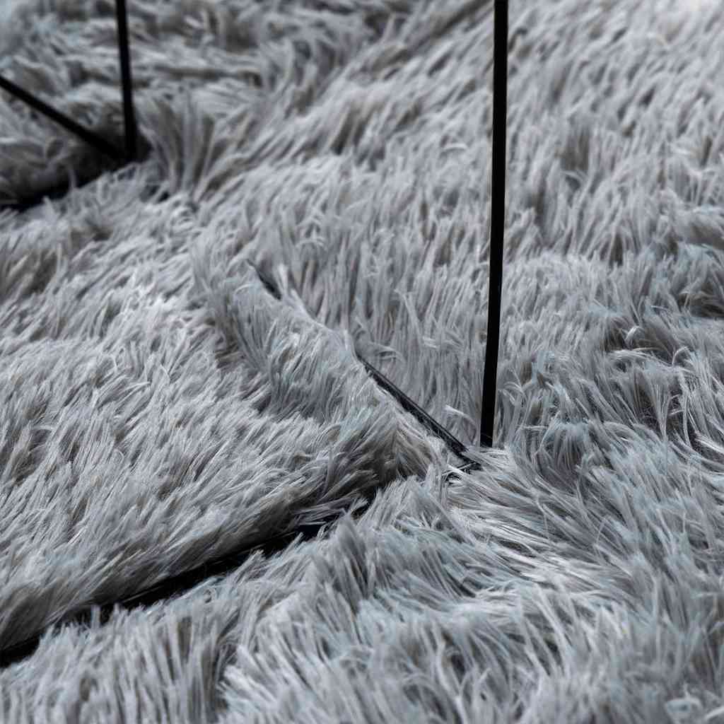 Tappeto Shaggy a Pelo Lungo NAVARRA Grigio Chiaro 60x100 cm