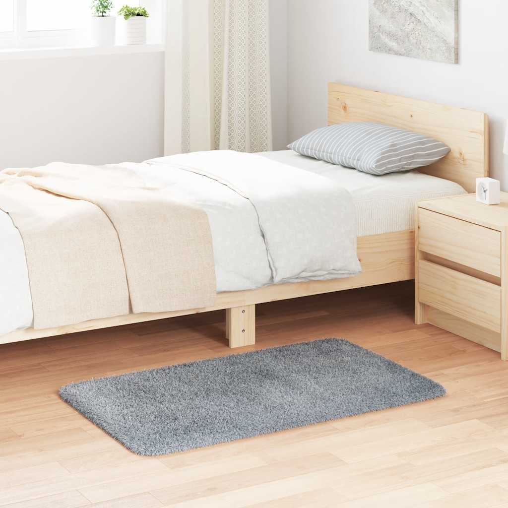 Tappeto Shaggy a Pelo Lungo NAVARRA Grigio Chiaro 60x100 cm