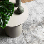 Tappeto Shaggy a Pelo Lungo NAVARRA Grigio Argento 80x150 cm