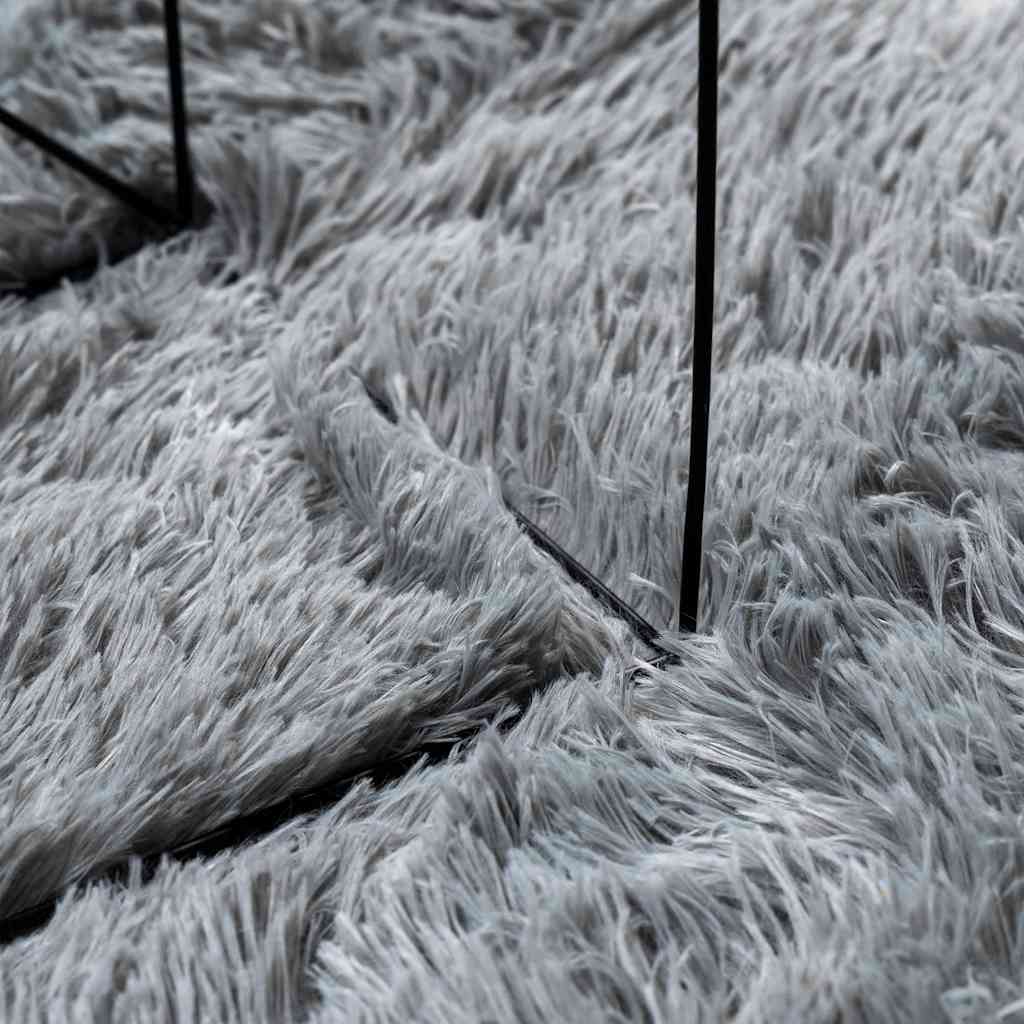 Tappeto Shaggy a Pelo Lungo NAVARRA Grigio Chiaro 130x200 cm