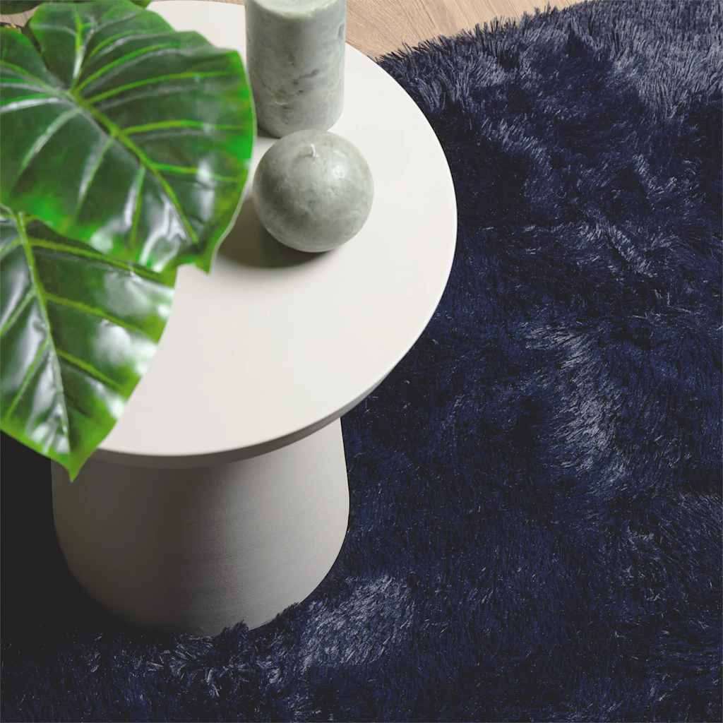 Tappeto Shaggy a Pelo Lungo NAVARRA Blu Marino 160x230 cm