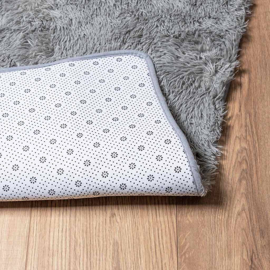Tappeto Shaggy a Pelo Lungo NAVARRA Grigio Chiaro 240x340 cm
