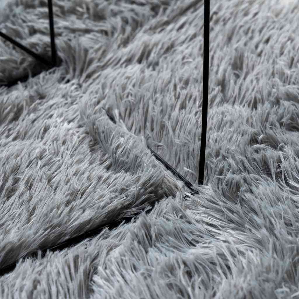 Tappeto Shaggy a Pelo Lungo NAVARRA Grigio Chiaro 240x340 cm