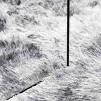 Tappeto Shaggy a Pelo Lungo NAVARRA Grigio Argento 120x120cm