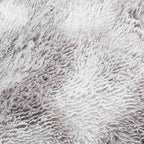 Tappeto Shaggy a Pelo Lungo NAVARRA Grigio Argento 120x120cm