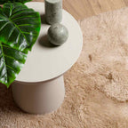 Tappeto Shaggy a Pelo Lungo NAVARRA Beige 160x160 cm poliestere