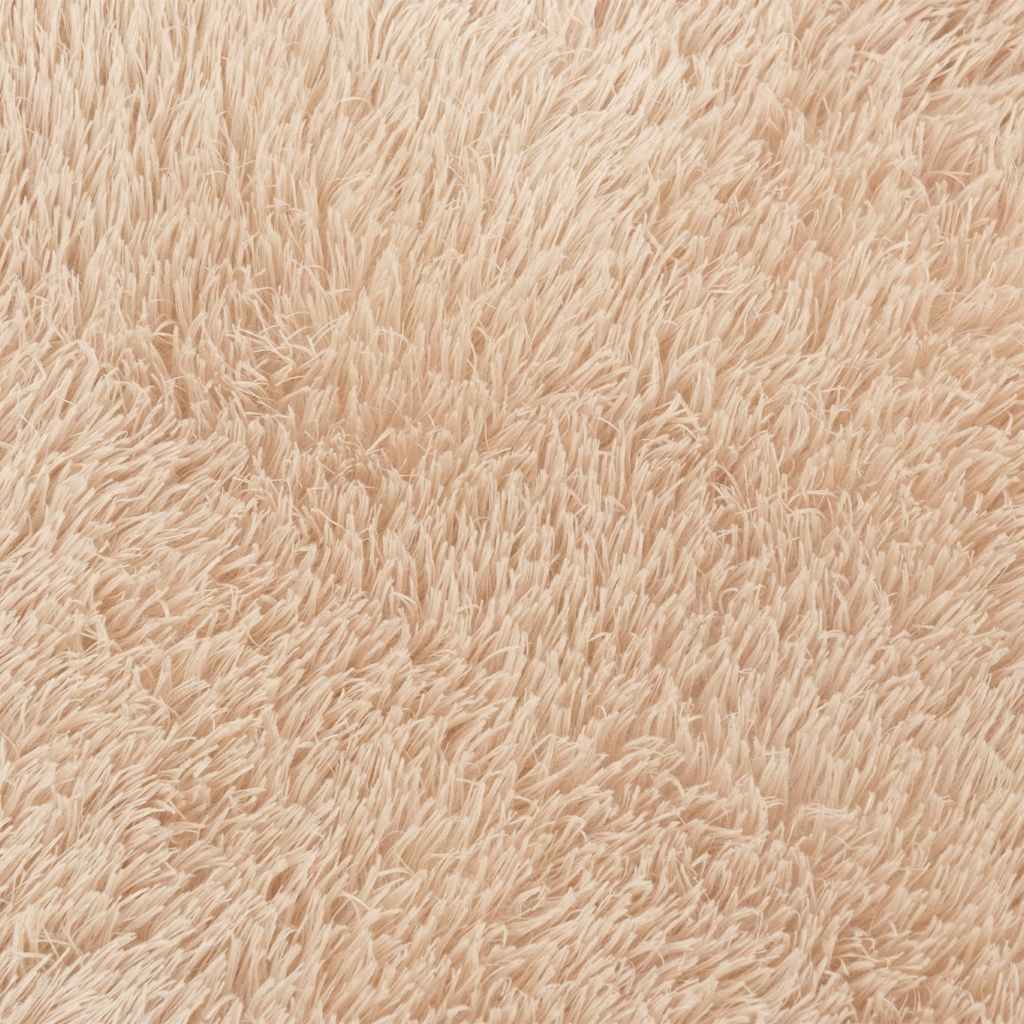 Tappeto Shaggy a Pelo Lungo NAVARRA Beige 160x160 cm poliestere