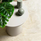 Tappeto Shaggy a Pelo Lungo NAVARRA Crema 200x200 cm poliestere