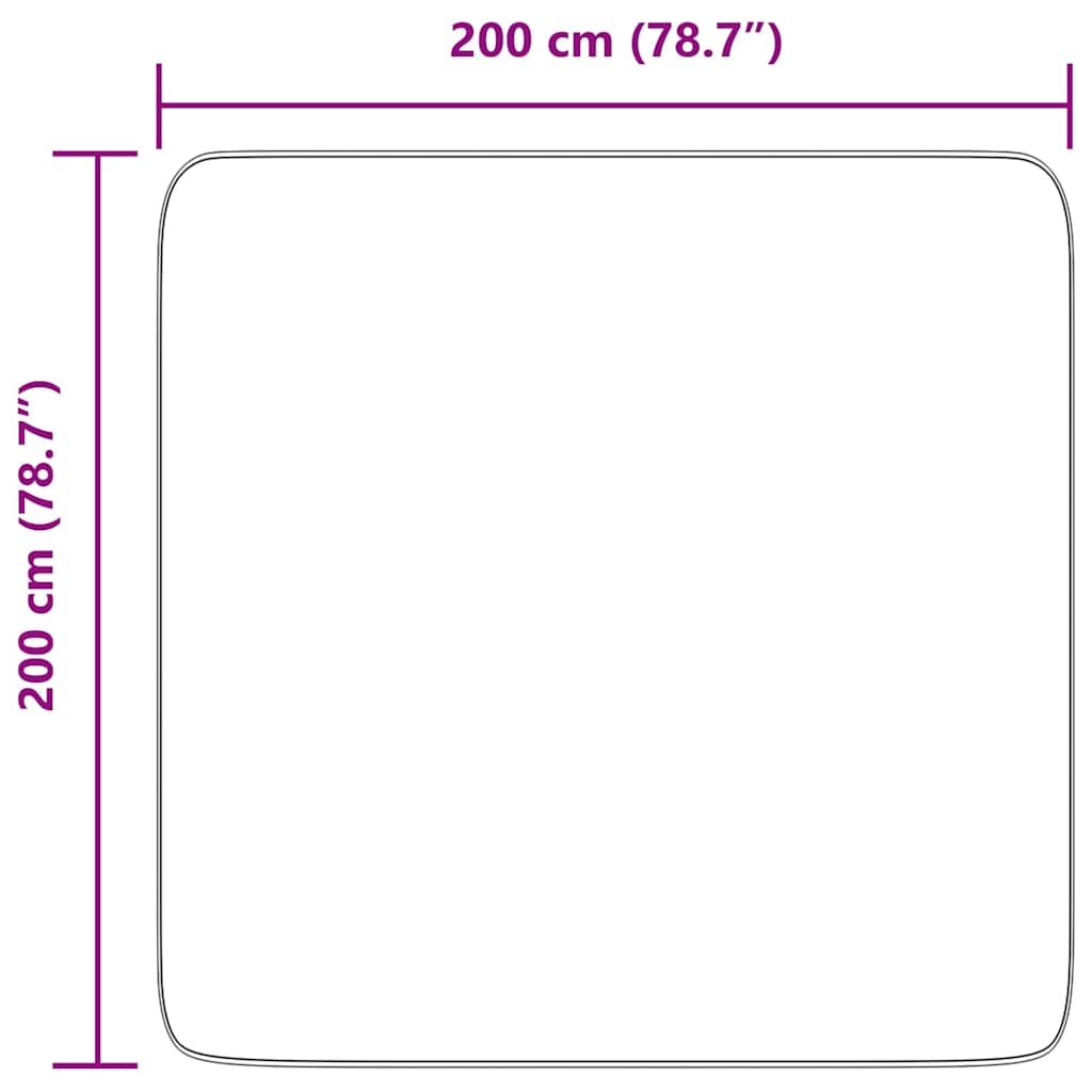 Tappeto Shaggy a Pelo Lungo NAVARRA Crema 200x200 cm poliestere