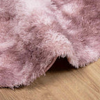 Tappeto Shaggy a Pelo Lungo NAVARRA Rosa Antico 100x100cm