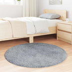 Tappeto Shaggy a Pelo Lungo NAVARRA Grigio Chiaro 100x100 cm