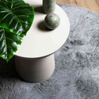 Tappeto Shaggy a Pelo Lungo NAVARRA Grigio Chiaro 100x100 cm