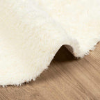 Tappeto Shaggy a Pelo Lungo NAVARRA Crema 120x120 cm poliestere