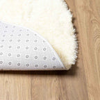 Tappeto Shaggy a Pelo Lungo NAVARRA Crema 120x120 cm poliestere