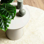 Tappeto Shaggy a Pelo Lungo NAVARRA Crema 120x120 cm poliestere