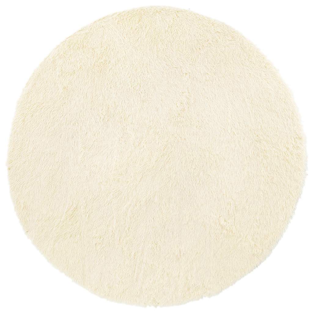 Tappeto Shaggy a Pelo Lungo NAVARRA Crema 160x160 cm poliestere