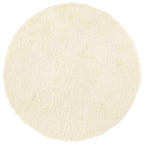 Tappeto Shaggy a Pelo Lungo NAVARRA Crema 160x160 cm poliestere