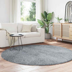 Tappeto Shaggy a Pelo Lungo NAVARRA Grigio Chiaro 200x200 cm