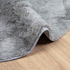 Tappeto Shaggy a Pelo Lungo NAVARRA Grigio Chiaro 200x200 cm