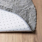 Tappeto Shaggy a Pelo Lungo NAVARRA Grigio Chiaro 200x200 cm