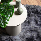 Tappeto Shaggy a Pelo Lungo NAVARRA Grigio Scuro 240x240 cm