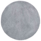 Tappeto Shaggy a Pelo Lungo NAVARRA Grigio Chiaro 240x240 cm