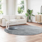 Tappeto Shaggy a Pelo Lungo NAVARRA Grigio Chiaro 240x240 cm