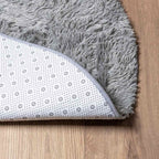 Tappeto Shaggy a Pelo Lungo NAVARRA Grigio Chiaro 240x240 cm