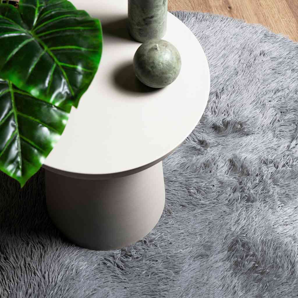 Tappeto Shaggy a Pelo Lungo NAVARRA Grigio Chiaro 240x240 cm