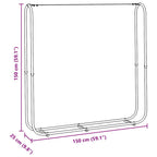 Rastrelliera per Legna 150x25x150 cm in Acciaio Zincato