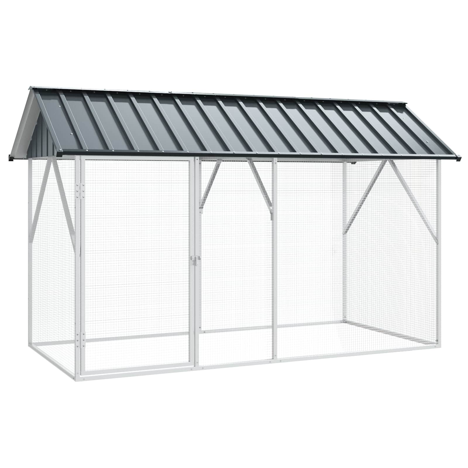 Gabbia per uccelli Antracite 227 x 112 x 141 cm Acciaio zincato