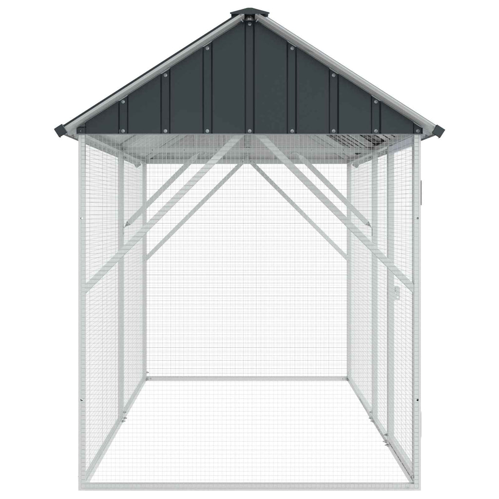 Gabbia per uccelli Antracite 227 x 112 x 141 cm Acciaio zincato