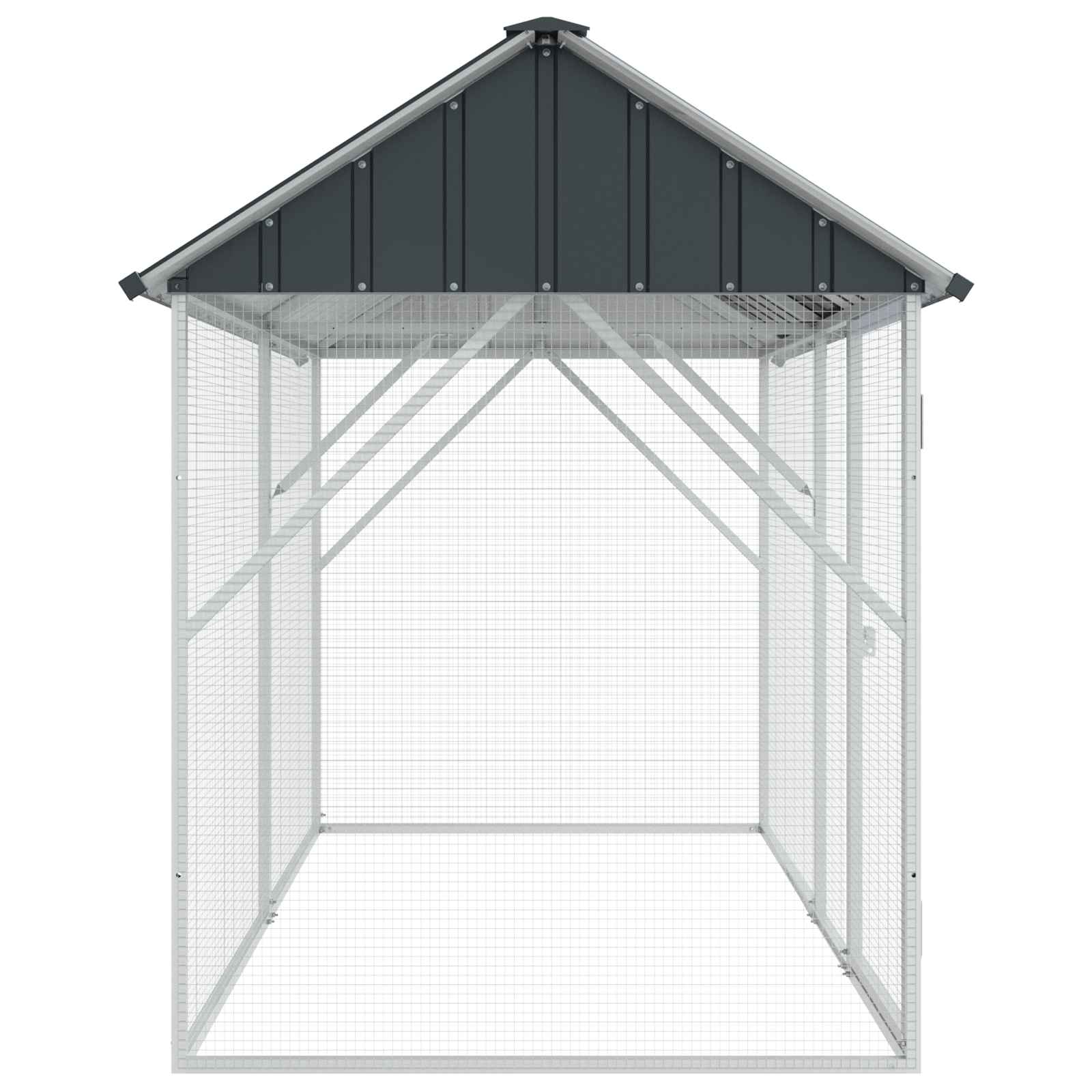 Gabbia per uccelli Antracite 227 x 112 x 141 cm Acciaio zincato