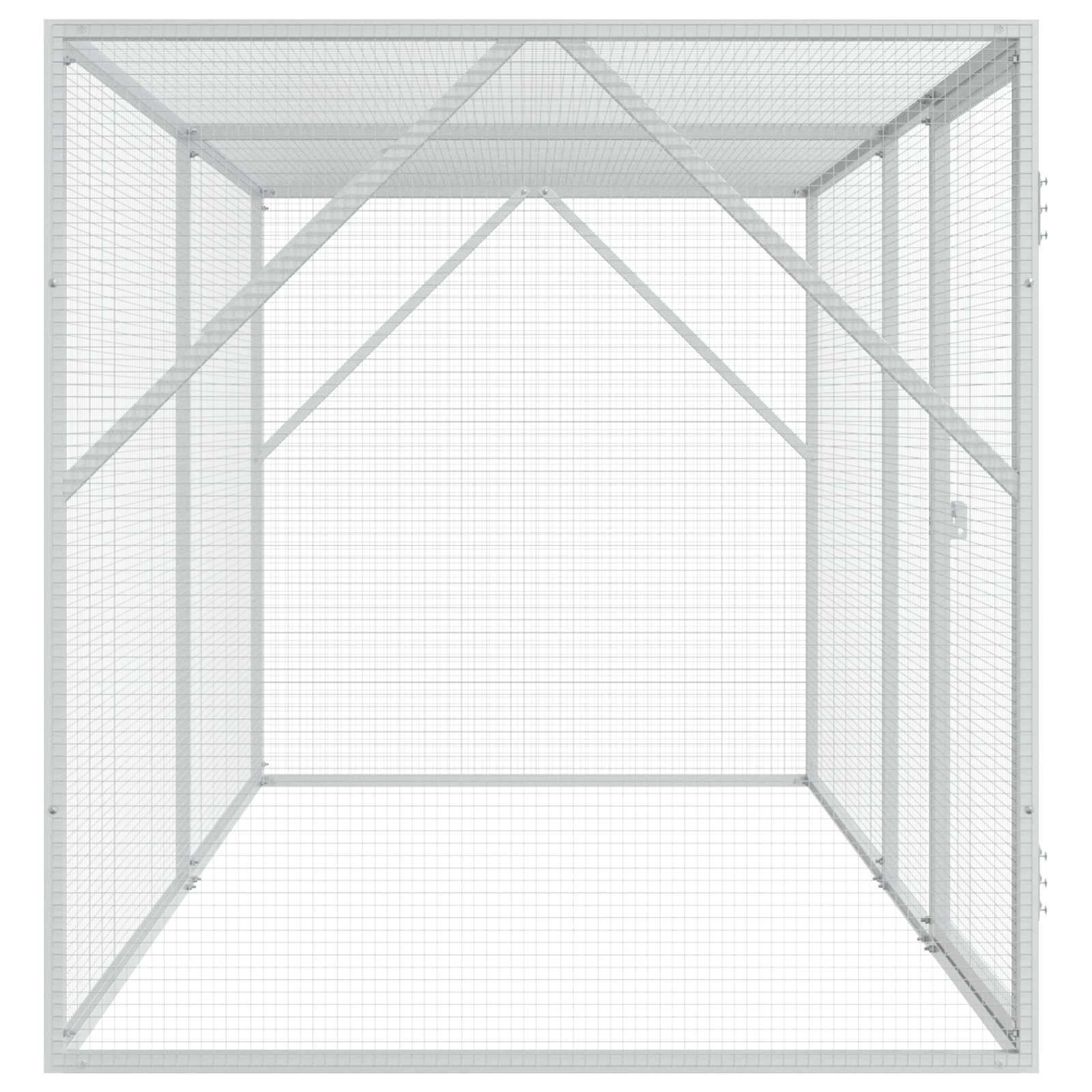 Gabbia per uccelli Antracite 208 x 102 x 108 cm Acciaio zincato