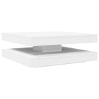 Tavolino da Caffè Girevole a 360 Gradi Bianco 90x90x34,5 cm