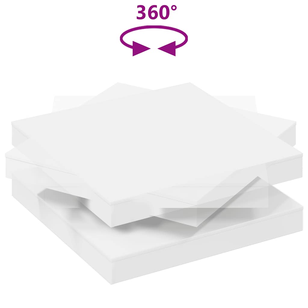 Tavolino da Caffè Girevole a 360 Gradi Bianco 90x90x34,5 cm