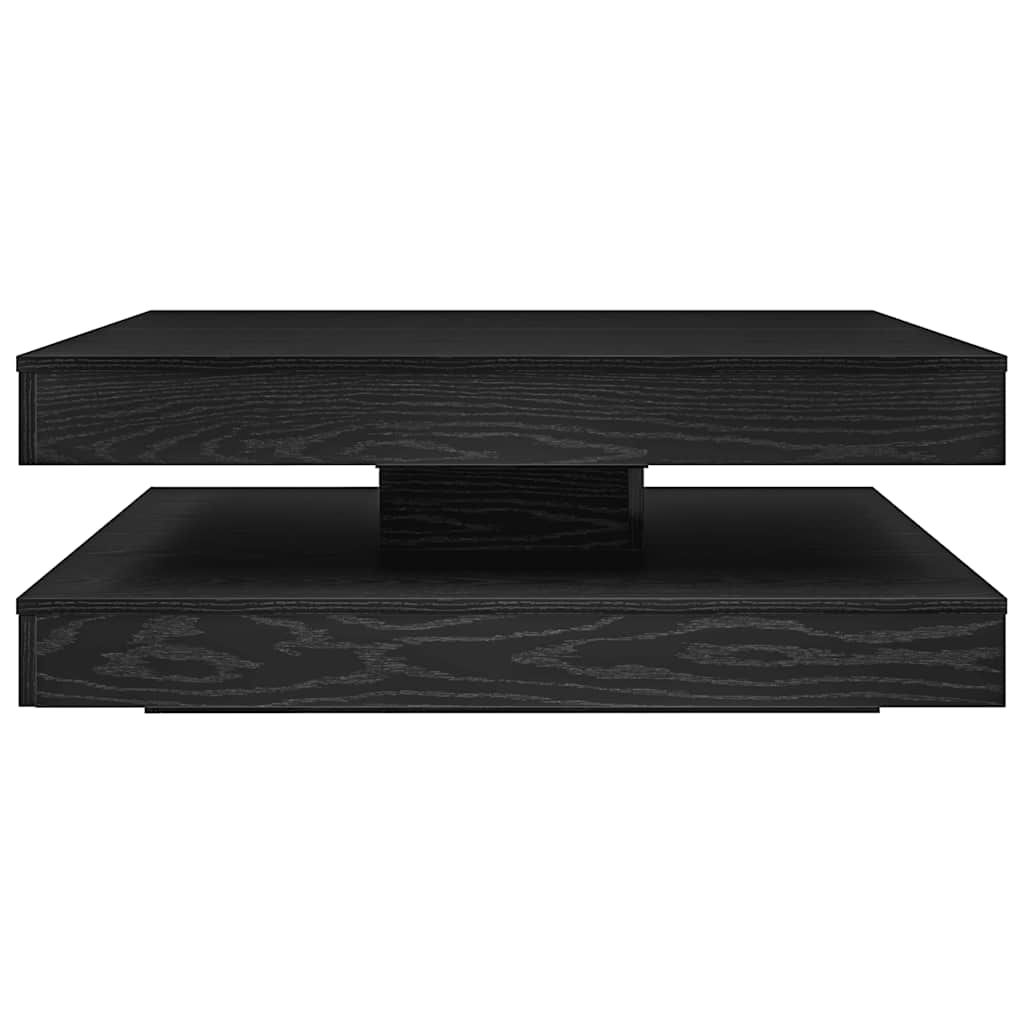 Tavolino da Caffè Girevole a 360 Gradi Nero 90x90x34,5 cm