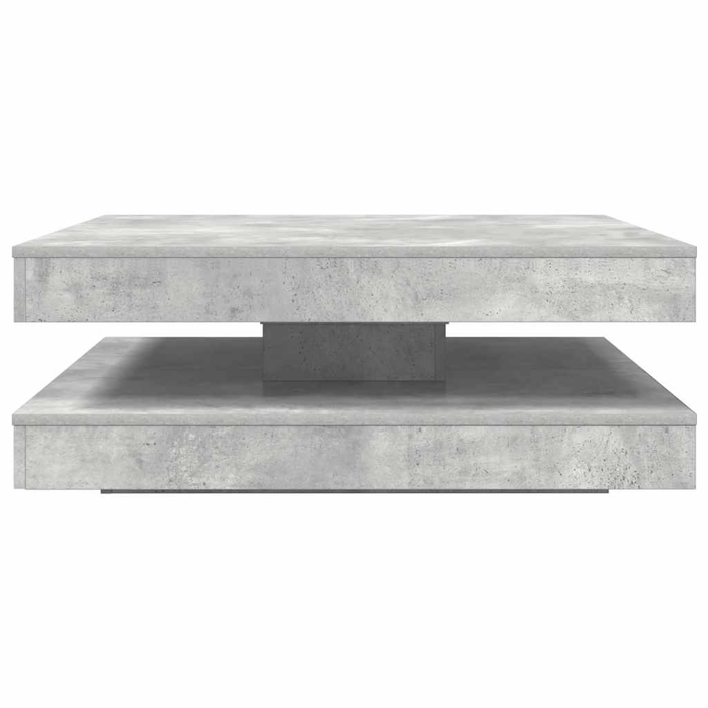 Tavolino da Caffè Girevole a 360 Gradi Grigio 90x90x34,5 cm