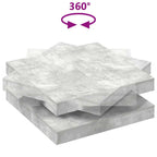 Tavolino da Caffè Girevole a 360 Gradi Grigio 90x90x34,5 cm