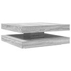 Tavolino da Caffè Girevole a 360 Gradi Grigio 90x90x34,5 cm