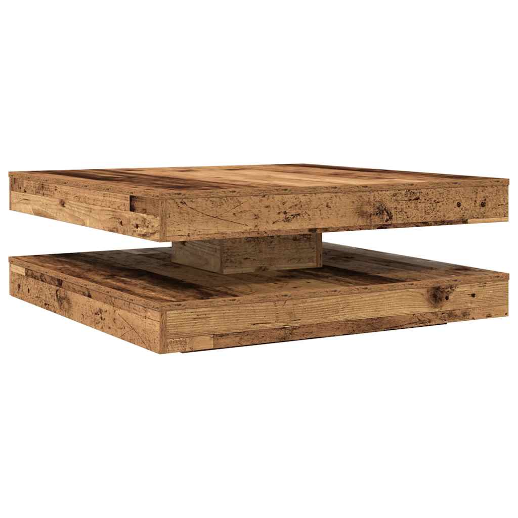 Tavolino da Caffè Girevole a 360 Gradi Antico 90x90x34,5 cm