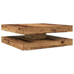 Tavolino da Caffè Girevole a 360 Gradi Antico 90x90x34,5 cm