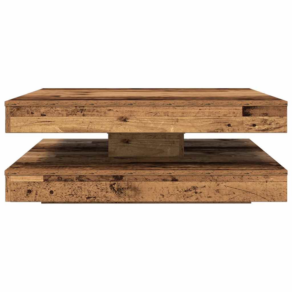 Tavolino da Caffè Girevole a 360 Gradi Antico 90x90x34,5 cm