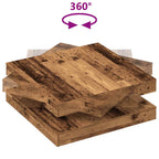 Tavolino da Caffè Girevole a 360 Gradi Antico 90x90x34,5 cm