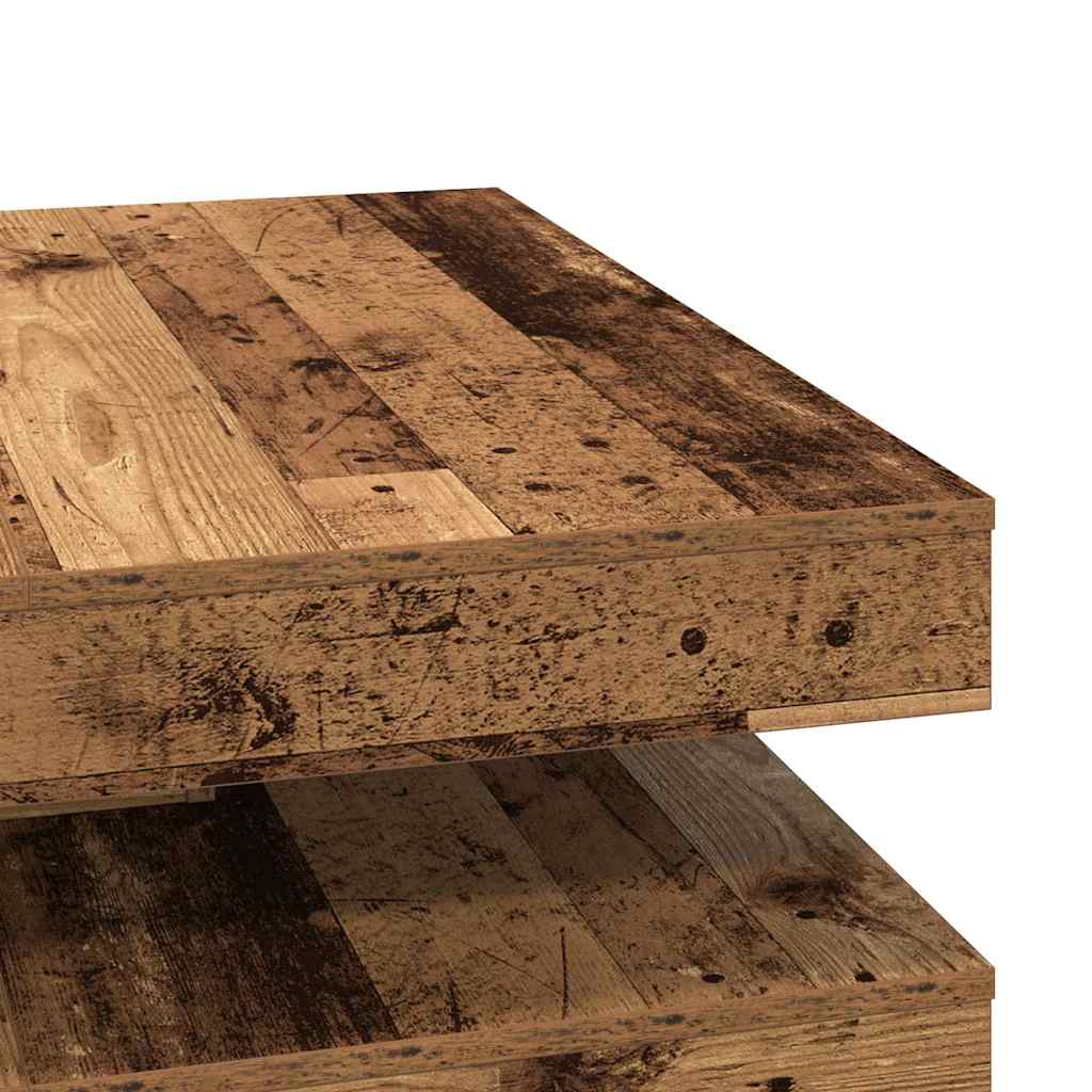 Tavolino da Caffè Girevole a 360 Gradi Antico 90x90x34,5 cm