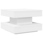 Tavolino da Caffè Girevole a 360 Gradi Bianco 50x50x34,5 cm