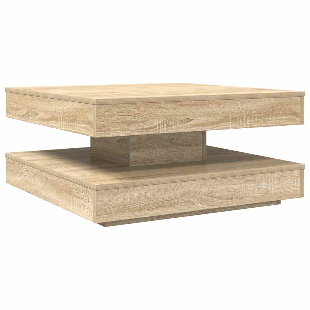 Tavolino da Caffè Girevole a 360 Gradi Sonoma 70x70x34,5 cm
