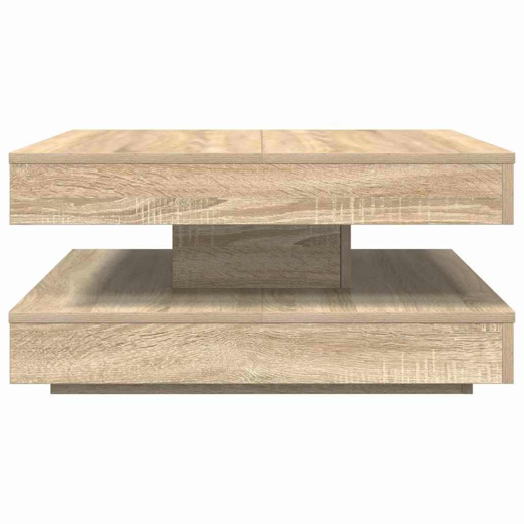 Tavolino da Caffè Girevole a 360 Gradi Sonoma 70x70x34,5 cm
