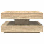 Tavolino da Caffè Girevole a 360 Gradi Sonoma 70x70x34,5 cm